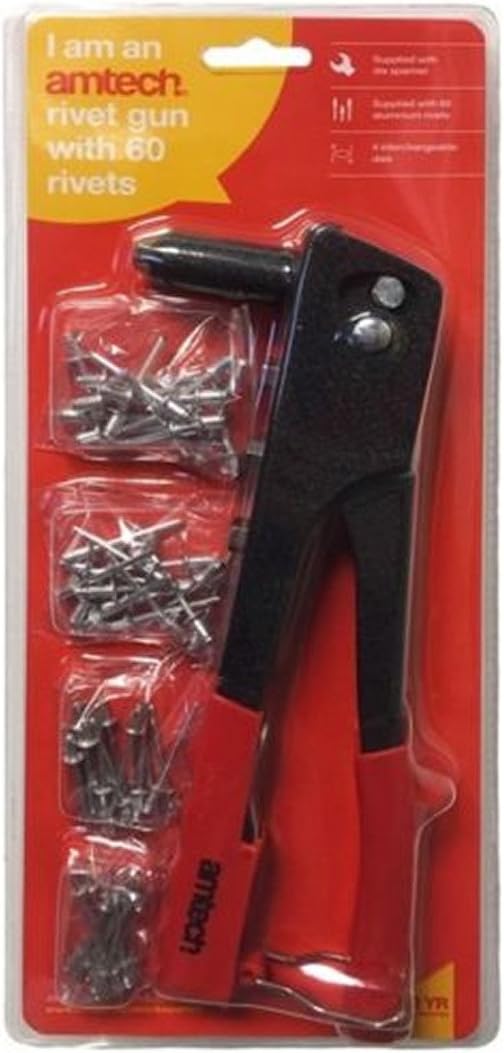 Amtech Rivet Gun with 60 Rivets