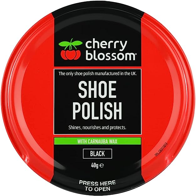 Cherry Blossom Black Shoe Polish 40g Tin