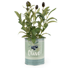 Load image into Gallery viewer, Faux Olive Plant in Tin Pot 6pk
