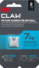 Load image into Gallery viewer, 3M CLAW Drywall Picture Hanger (proven to hold 7KG) 2 pack
