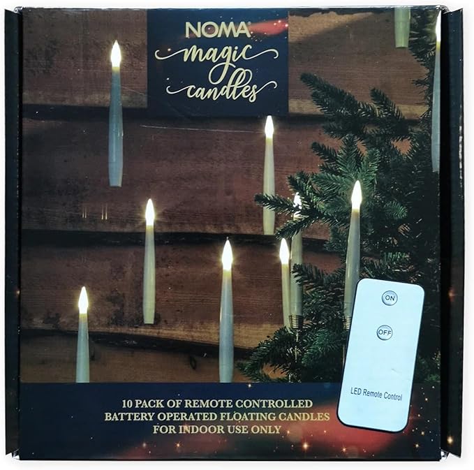 Noma Magic Candle Lights with Remote - Pack of 10 Indoor Use