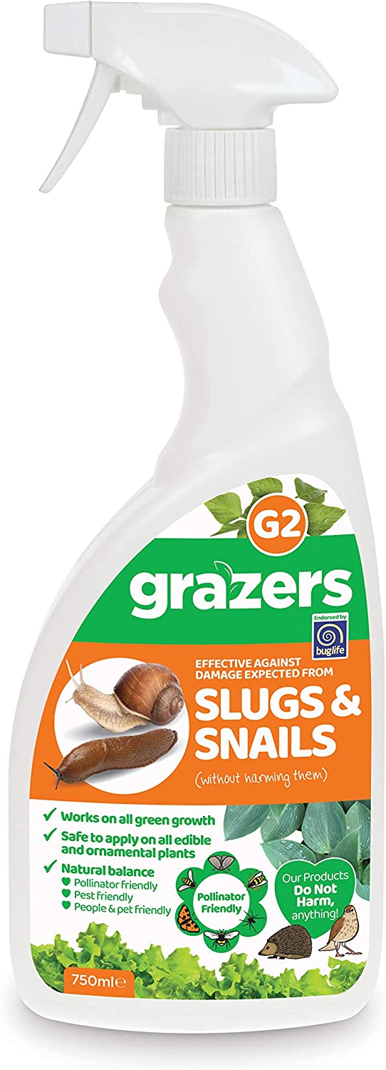 Grazers G2 – 750ml – Effective against Damage from Slugs & Snails. Ready To Use Eco Spray