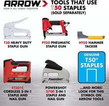 Load image into Gallery viewer, Arrow T50 Staples, 3/8 Inch (10 mm)
