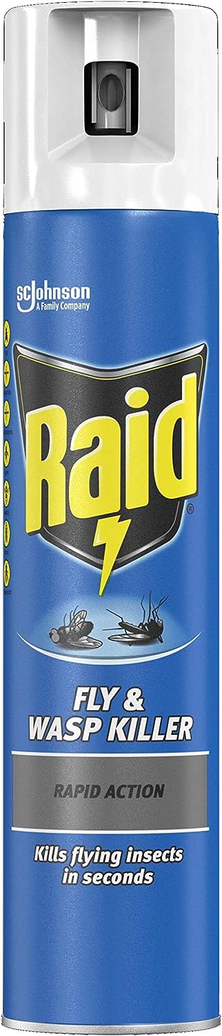 Raid Rapid Action Fly & Wasp Killer, Fly Killer Spray For Indoor Use, 300ml