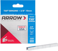 Load image into Gallery viewer, Arrow T50 Staples, 3/8 Inch (10 mm)

