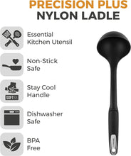 Load image into Gallery viewer, Precision Plus Nylon Ladle with Softtex Handles and Hanging Loop, BPA Free, Black

