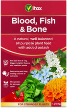 Load image into Gallery viewer, Vitax Blood Fish &amp; Bone Fertiliser 1.25KG
