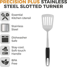 Load image into Gallery viewer, Precision Plus Slotted Turner with Hanging Loop, Softtex Handle, BPA Free, Stainless Steel
