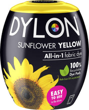 Load image into Gallery viewer, DYLON Washing Machine Fabric Dye Pod for Clothes &amp; Soft Furnishings, 350g – Sunflower Yellow
