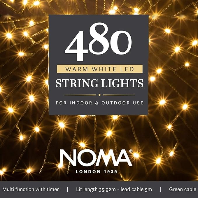 Noma 480 Warm White LED String Lights