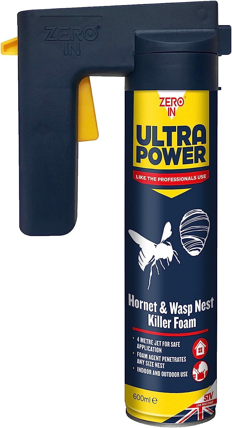 Zero In 600ml Ultra Power Hornet & Wasp Nest Killer Foam