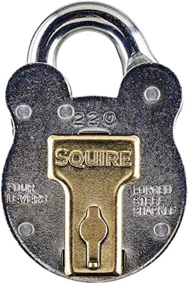 Henry Squire Old English 220 Galvanised Steel Case 4 Lever Padlock