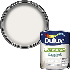 Dulux Quick Dry Egg Shell Low Sheen Brilliant White for Wood & Metal