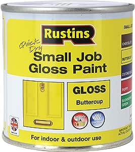 Rustins Quick Dry Small Job Gloss Paint  - Buttercup Yellow Gloss 250ml