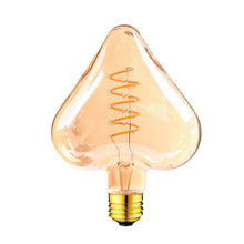 Load image into Gallery viewer, Vintage Heart LED Filament Bulb - E27 Warm Amber Glow 4W ~1044
