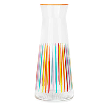 Load image into Gallery viewer, Bright Multi-Coloured Striped Glass Carafe - 25cm | Kitchenware |
