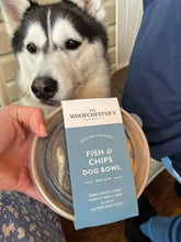 Load image into Gallery viewer, Fish &amp; Chips Dog Dinner Bowl
