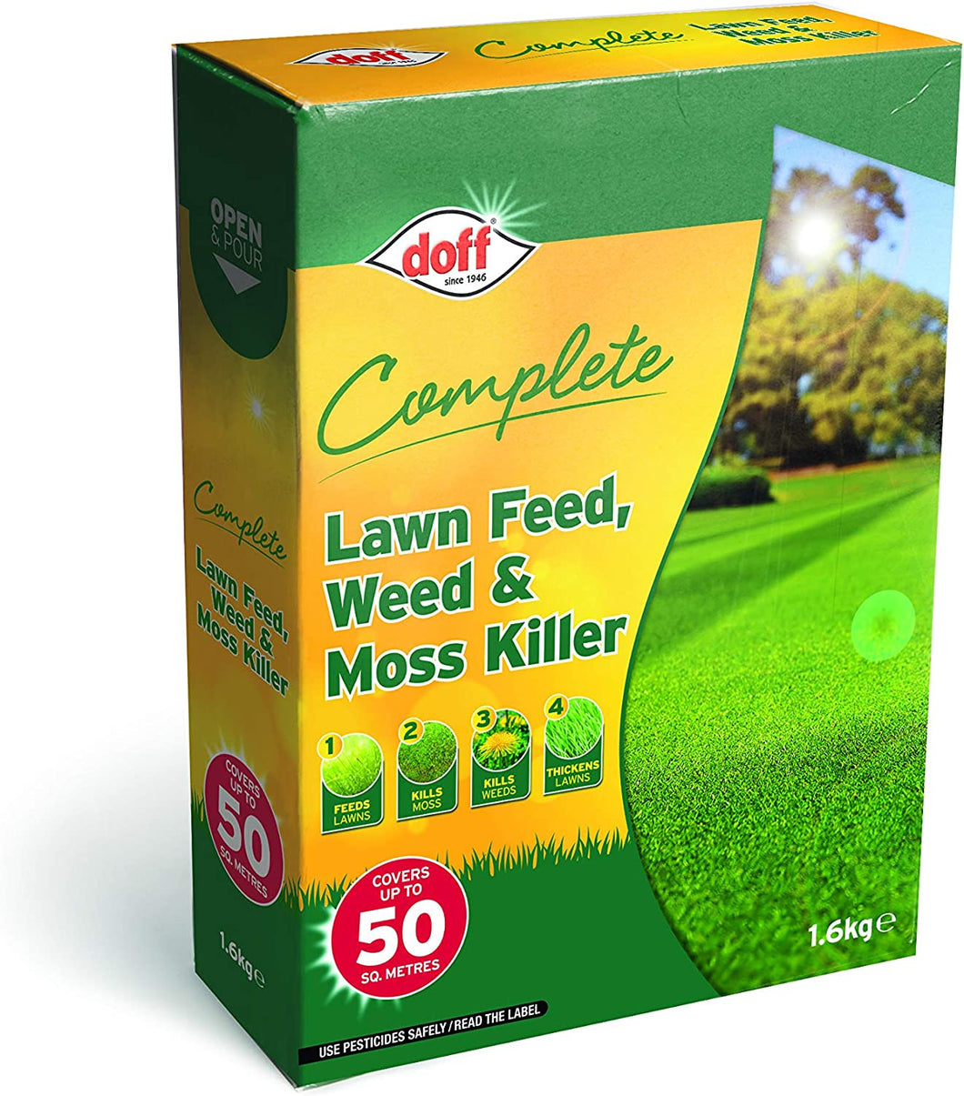 Doff Complete Lawn Feed, Weed & Moss killer  1.6kg