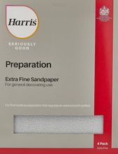 Load image into Gallery viewer, Harris Seriously Good Extra Fine Sandpaper - 4 Pack
