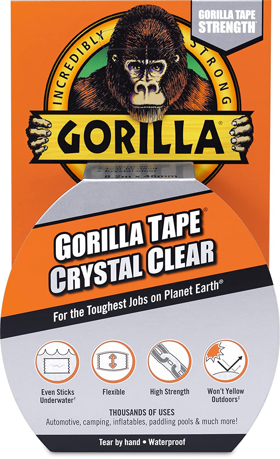 Gorilla Tape Crystal Clear 8.2m x 48mm