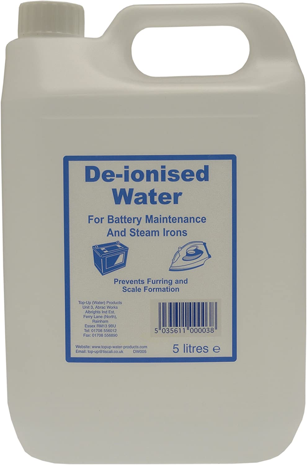 De-Ionised Water, 5 Litre