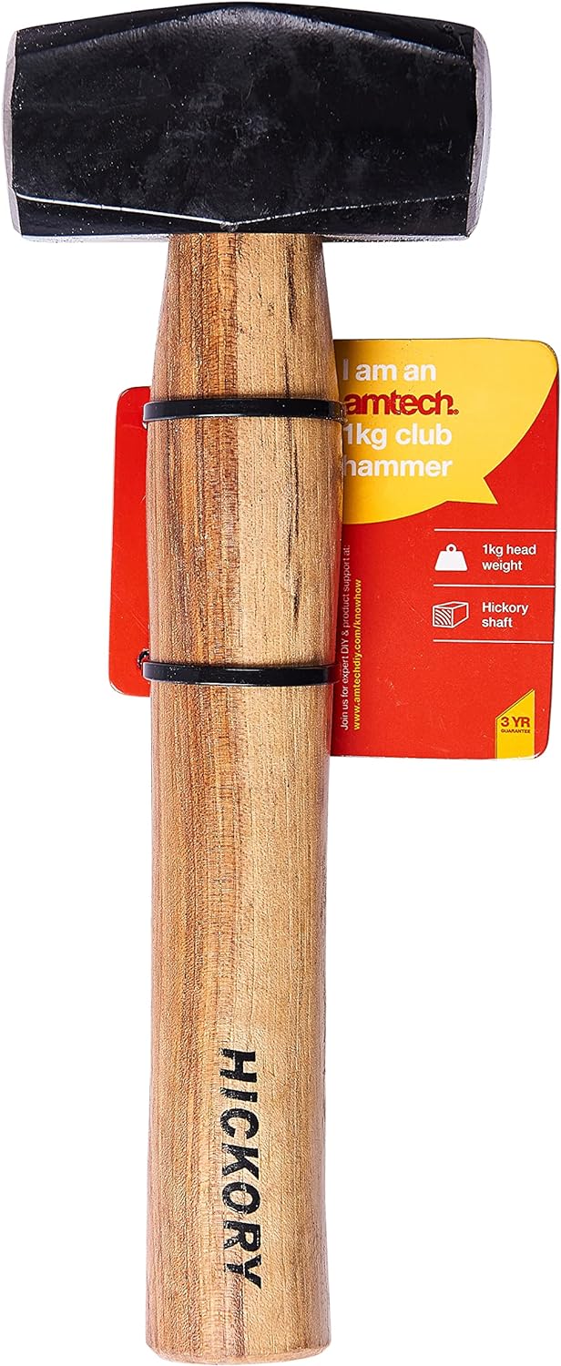 Amtech (1kg) Club Hammer with Hickory Handle