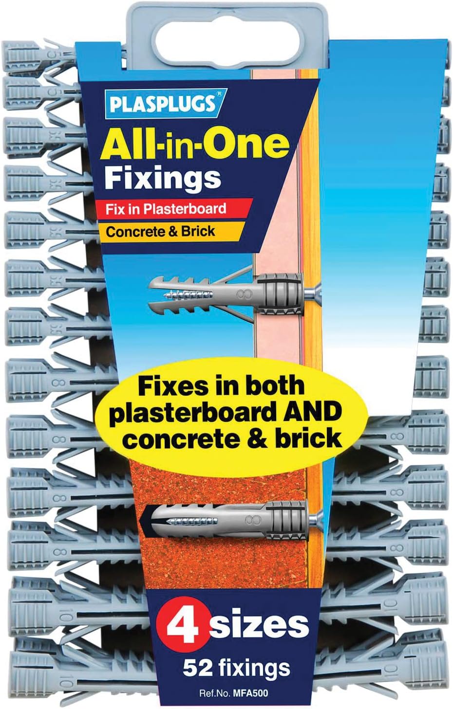 Centurion - Plasplug MFA500 All-in-One Plugs includes Clip of 52 (Packaging May Vary)