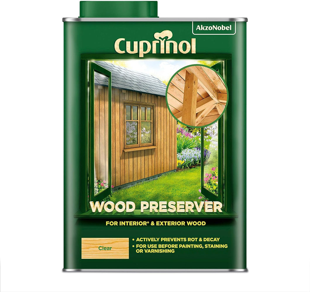Cuprinol Wood Preserver, interior and exterior wood- Clear - 1L