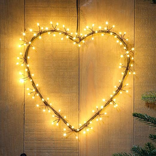 Noma 25cm Warm White LED Cluster Light Heart