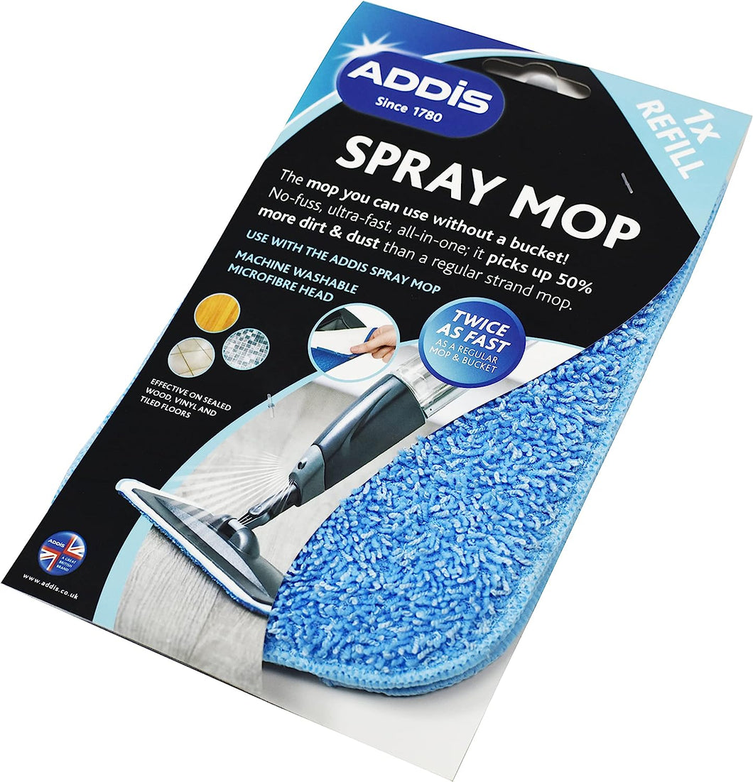 Addis Spray Mop Single Refill; Wash and Reuse.