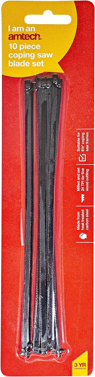 Amtech 10 Piece coping saw blade set – HeadcornHardware