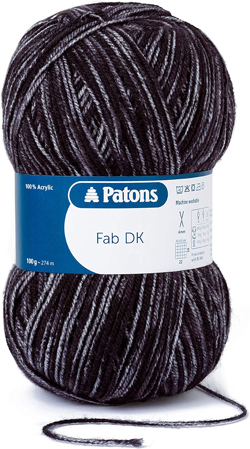 Patons Knitting Yarn, Acrylic, Black Denim 100g (02371)