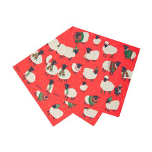 Load image into Gallery viewer, Sheep Christmas Paper Napkins - 20 Pack | Christmas Napkins |
