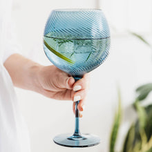 Load image into Gallery viewer, Twist Gin Glasses - Set of 2 Blue/Green
