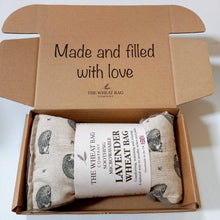 Load image into Gallery viewer, Hedgehogs - Duo Fabric Wheat Bag: Lavender
