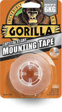 Load image into Gallery viewer, Gorilla Double Sided Mounting Tape Clear 1.5m x 25mm

