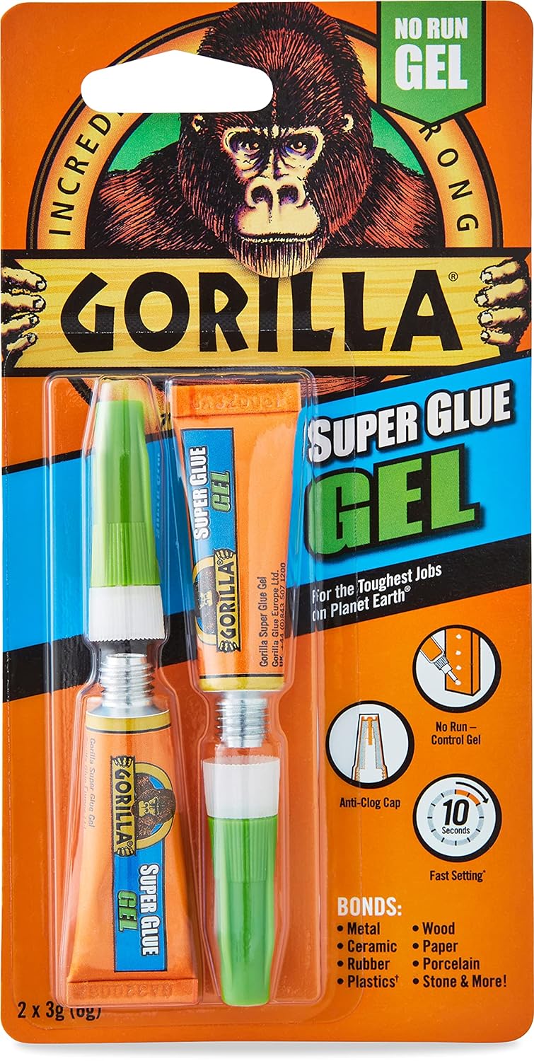 Gorilla Super Glue Gel, 3g (2 Pack)
