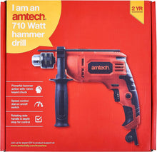 Load image into Gallery viewer, Amtech  710 Watt 13mm Variable Speed Hammer Drill With Reverse 2 Year Warranty
