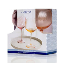 Load image into Gallery viewer, Twist Gin Glasses - Set of 2 Pink/Peach
