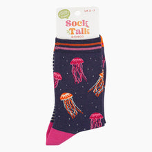 Load image into Gallery viewer, Women's Bamboo Socks - Navy, Jellyfish: UK 3-7 | EU 36-40 | US 5-9
