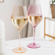 Load image into Gallery viewer, Twist Coloured Wine Glasses - Set of 2 Pink/Peach
