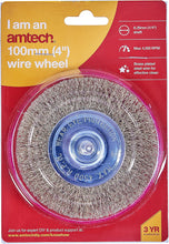 Load image into Gallery viewer, Amtech 100mm (4&quot;) Wire wheel
