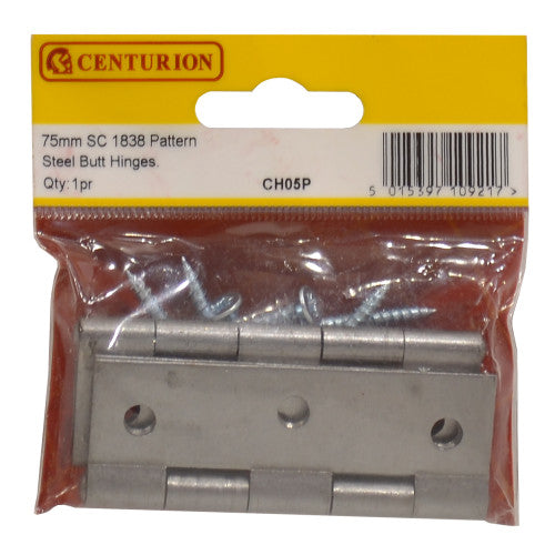 Centurion 75mm SC 1838 Pattern Steel Butt Hinge -  CH05P