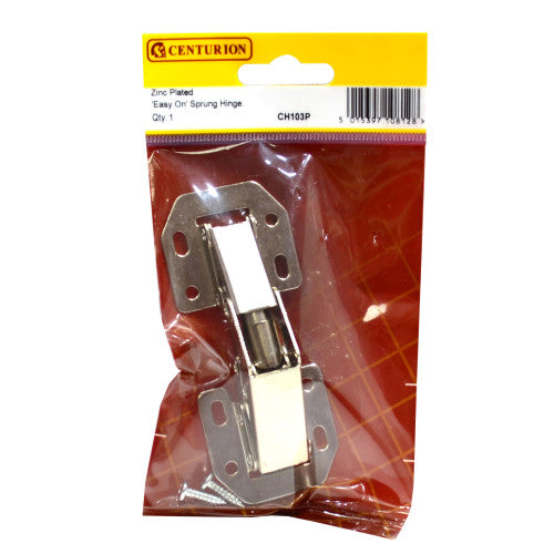 Centurion Zinc Plated 'Easy On' Sprung Hinge - CH103P