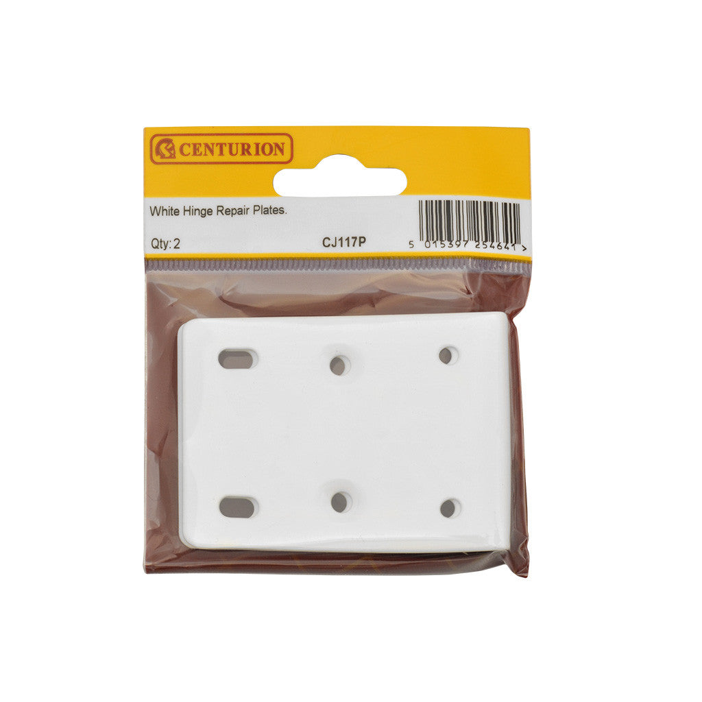 Centurion - Hinge Repair Plate, 75mm x 10 x 55mm, White
