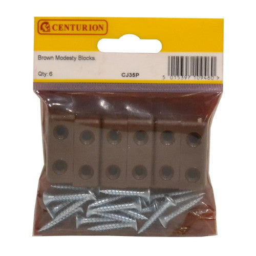 Centurion Brown Modesty Blocks Pack OF 6 - CJ35P