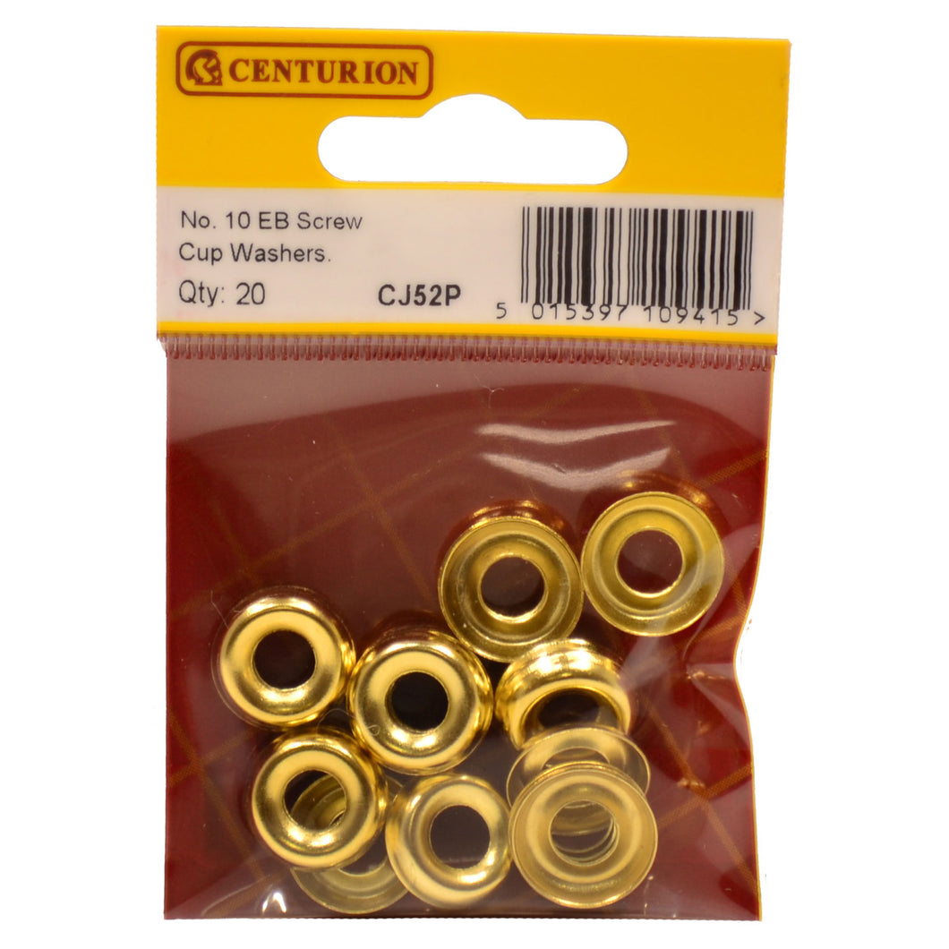 Centurion Screw Cup Washers, Brassed 20PK