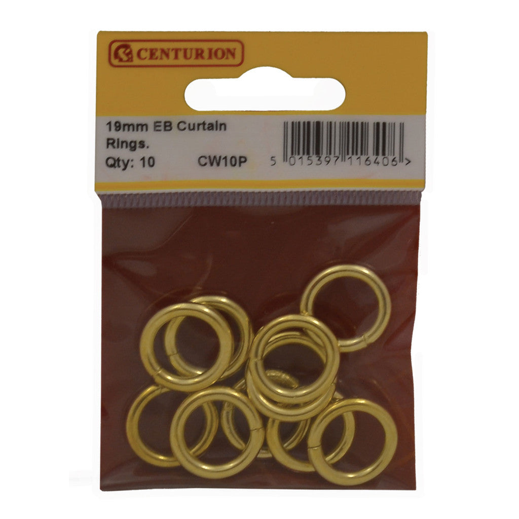Centurion 19mm EB Curtain Rings (Pack of 10)