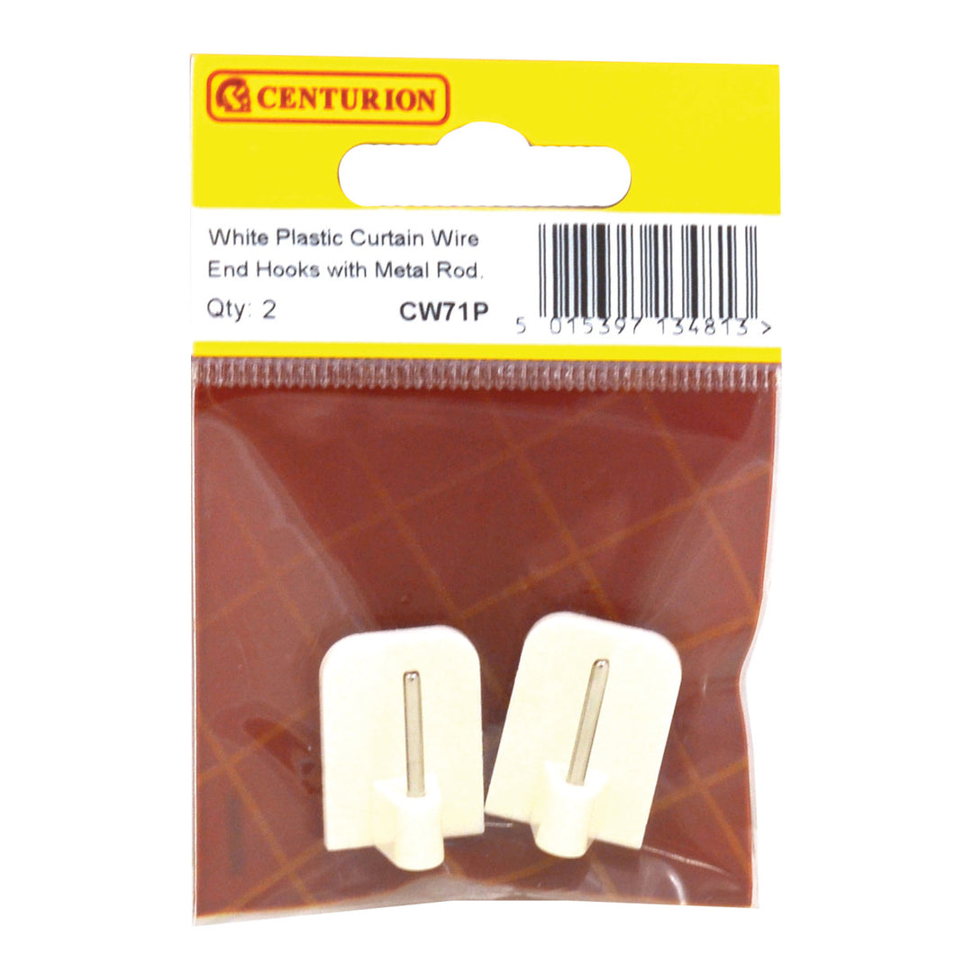 Centurion Plastic Curtain Wire Hook Ends 2PK