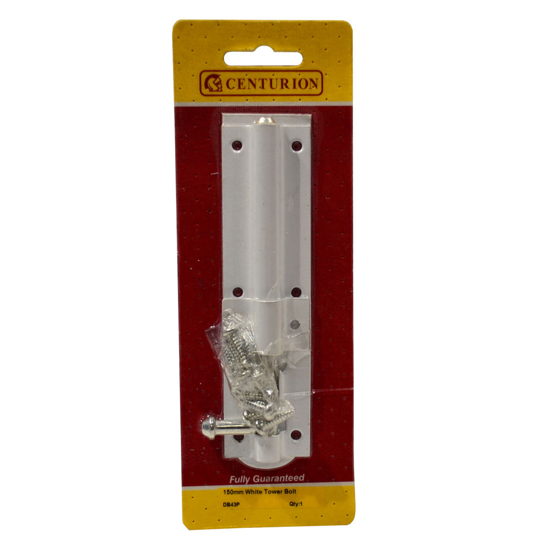 Centurion - Iron tower Bolt 6inch white